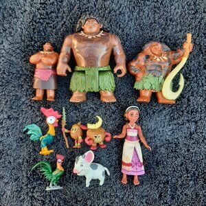 Disney Moana Mini Figures Lot (9)
